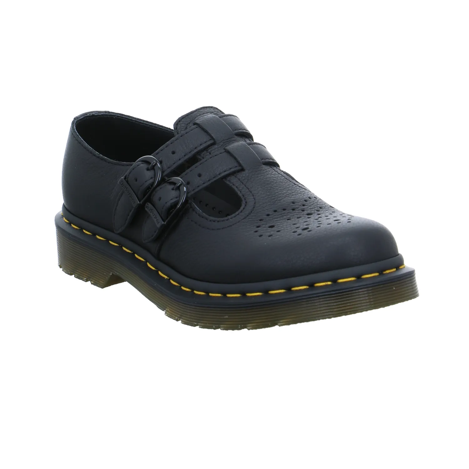 DR. MARTENS Slipper Schwarz Leder