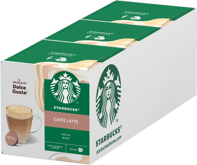 Starbucks Caffe Latte by NESCAFÉ Dolce Gusto kaffekapsler (12 stk.)