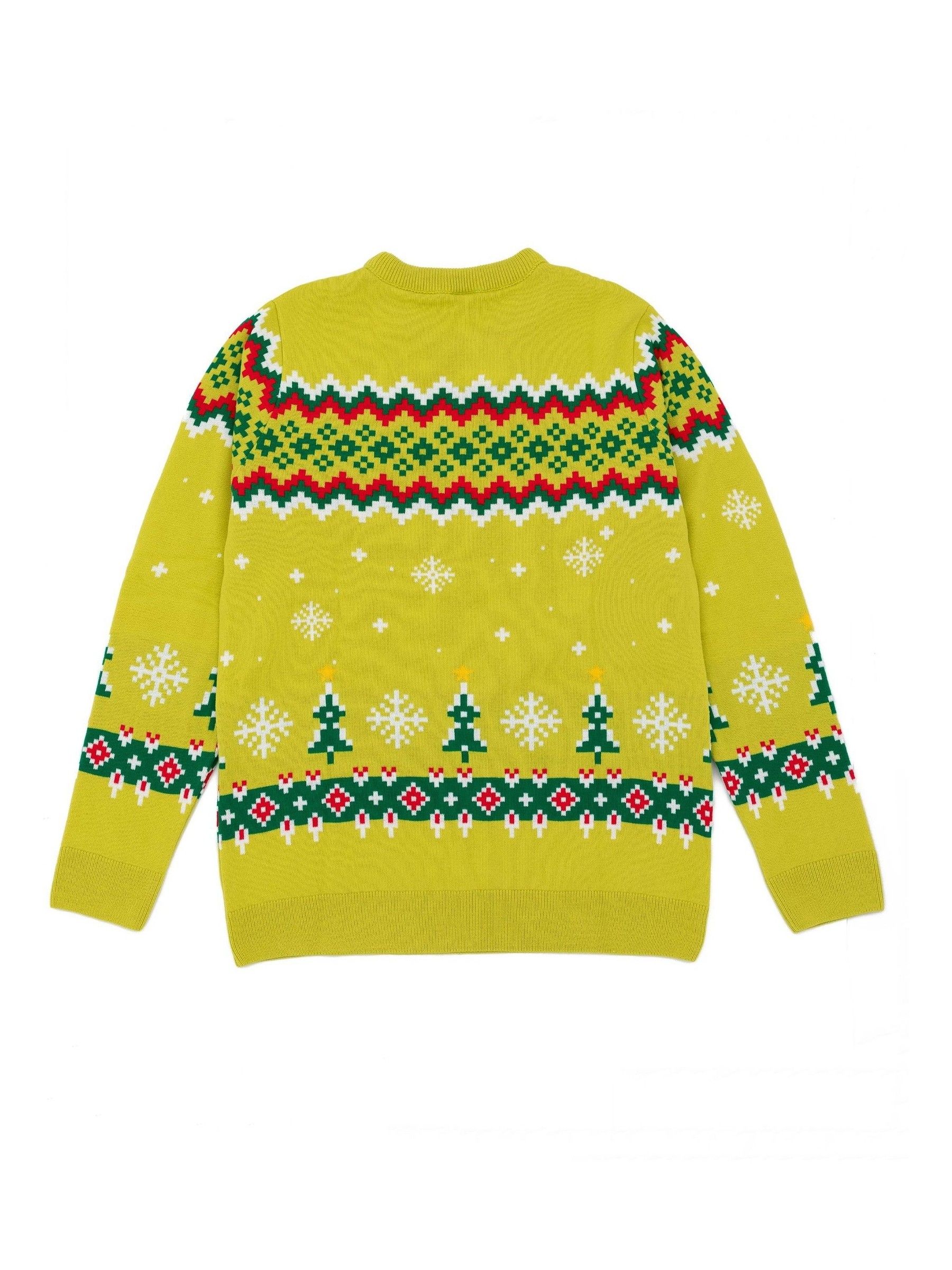 Groen met kerst-Grinch - Vanilla Underground - Gelicentieerde gebreide herenkersttrui