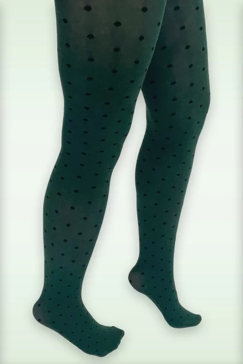 Pamela Mann Bamboo Spot gebreide maillot in bosgroen
