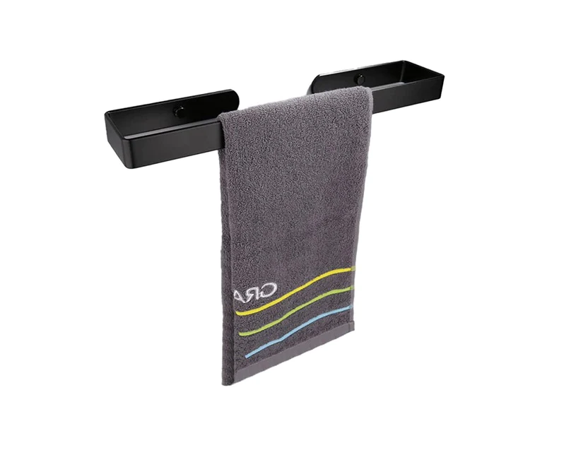 Porte-Serviettes de 30 cm Adhésif et à Vis pour Salle de Bain Cuisine