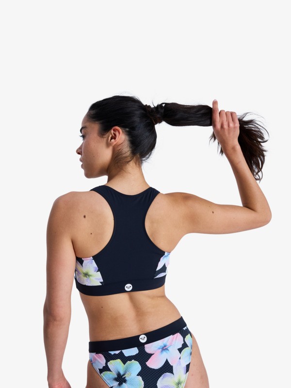 Roxy Active Crop Top Haut de bikini crop-top Noir Femme