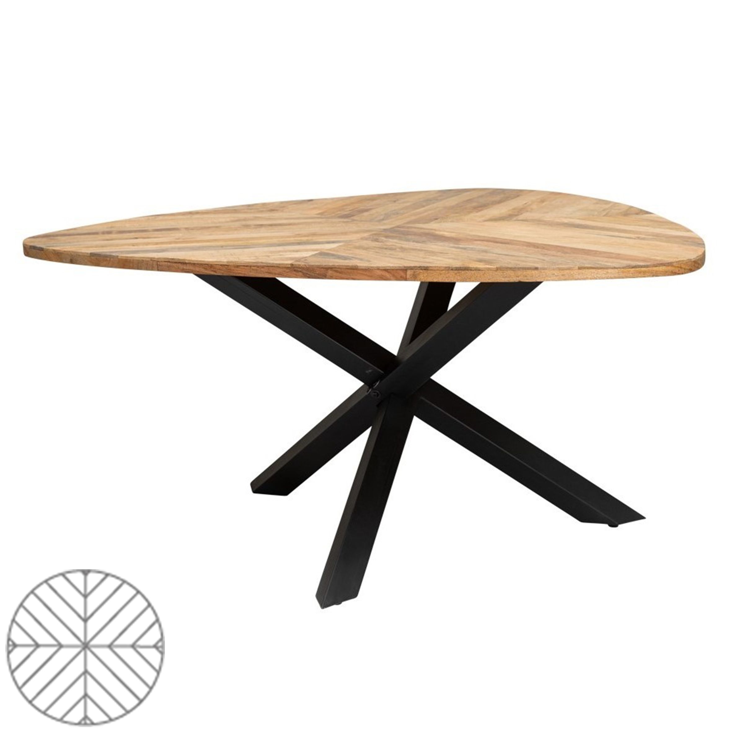 Eettafel Trivero B150 x D150 x H78 cm