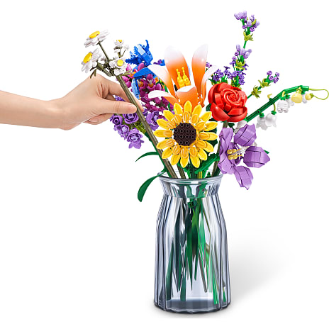Max Bricks byggesæt lange blomster - flere varianter - assorteret