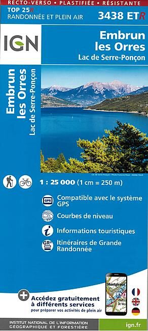 IGN - TOP25R 3438ETR EMBRUN 1 25 000