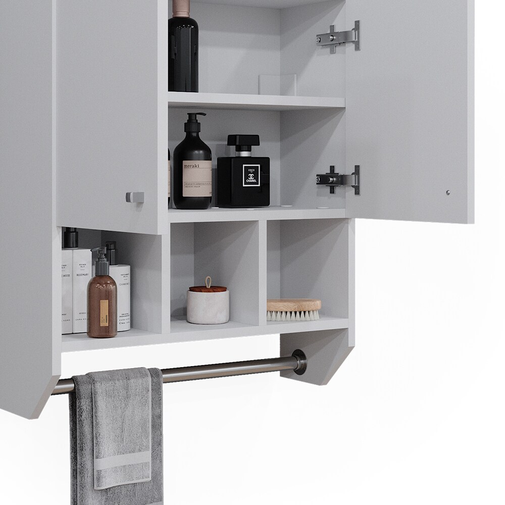 Vicco Badschrank Fynn Weiß 59 x 71 cm Hängeschrank 2 Türen