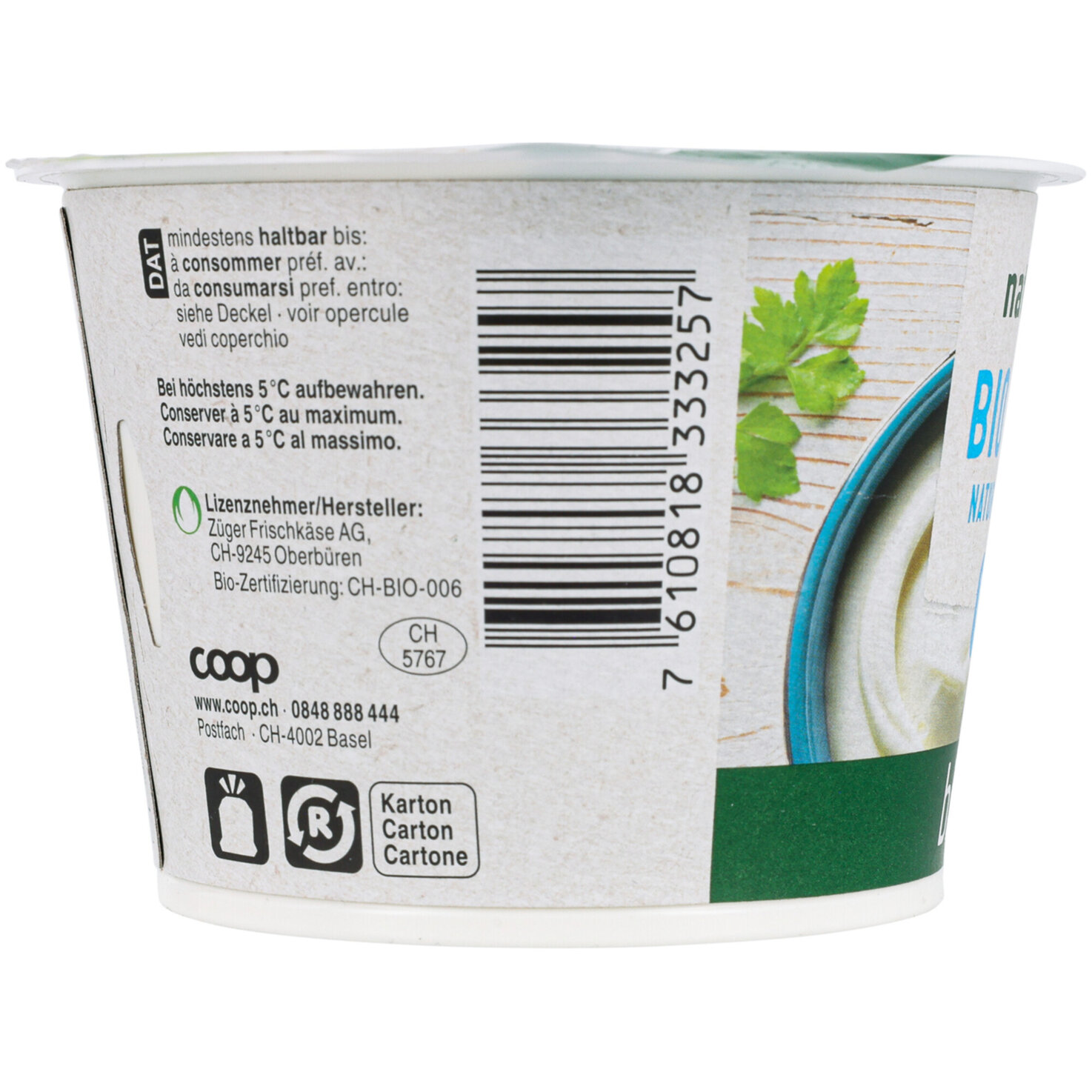 Naturaplan Bio Halbfett-Quark Nature