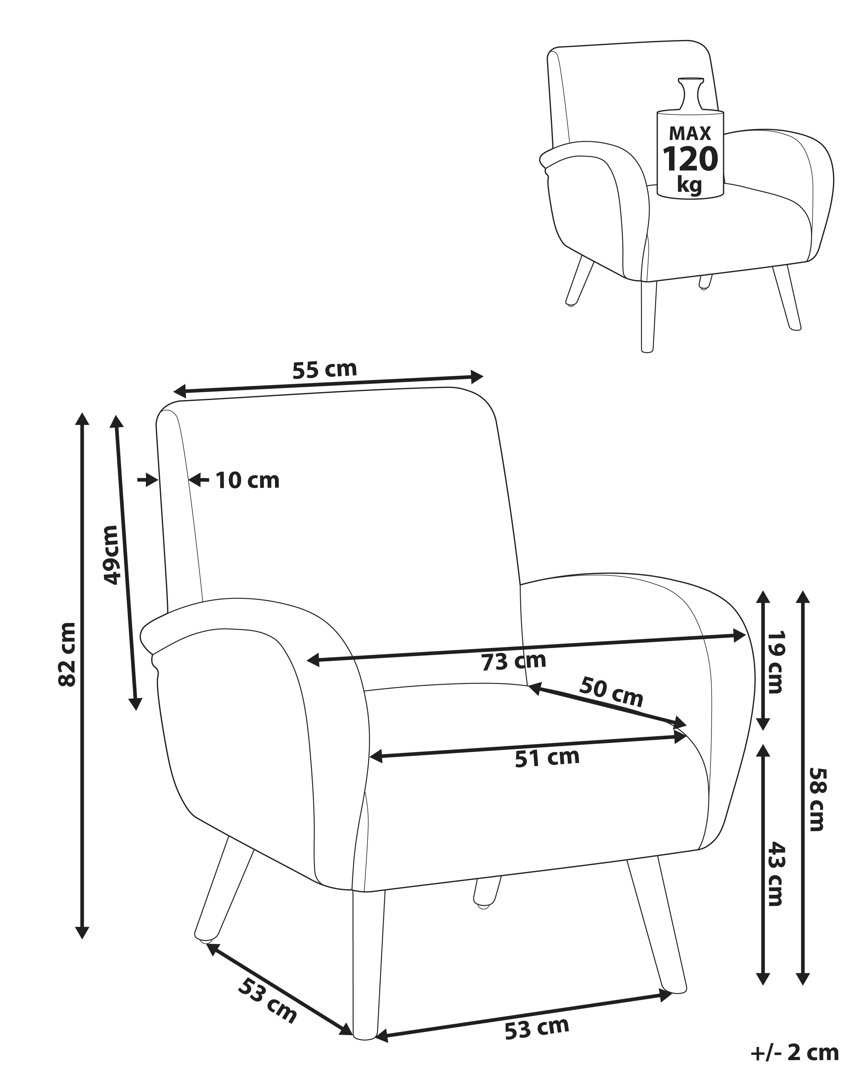 Fauteuil PLASSEN Stof Groen