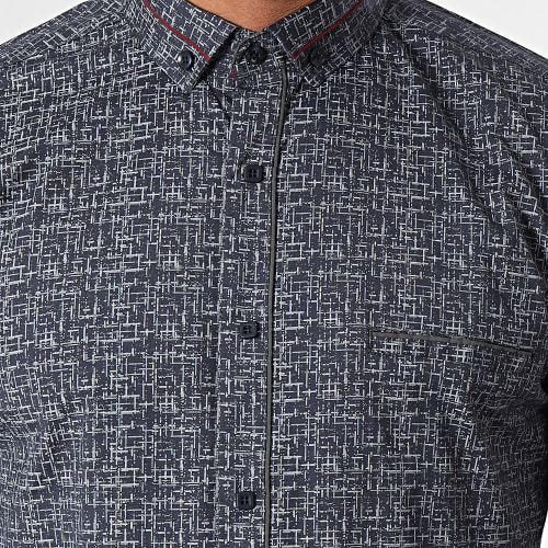 Chemise Manches Longues Bleu Marine