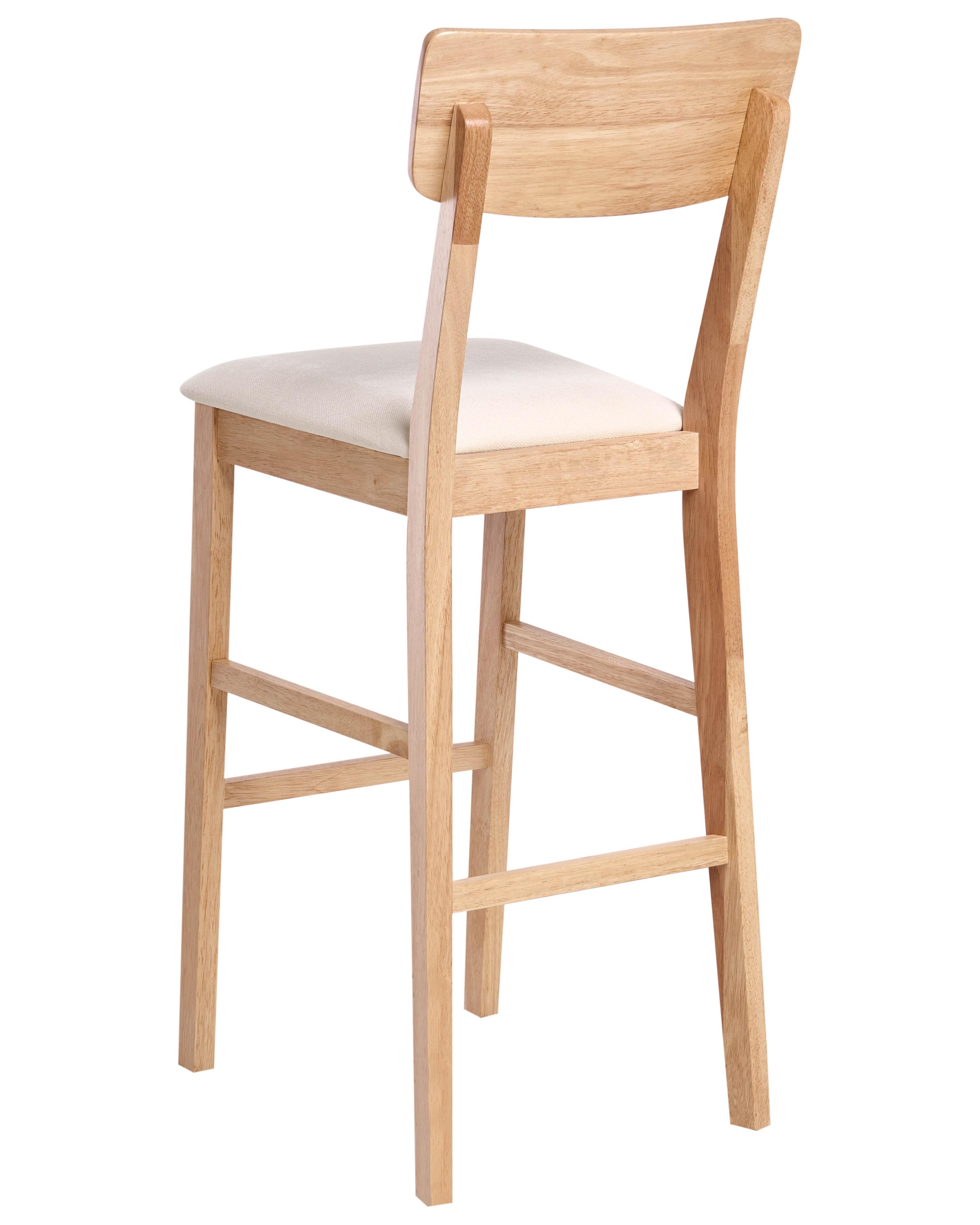 Set van 2 barstoelen AMBLER Hout Lichtbruin/beige