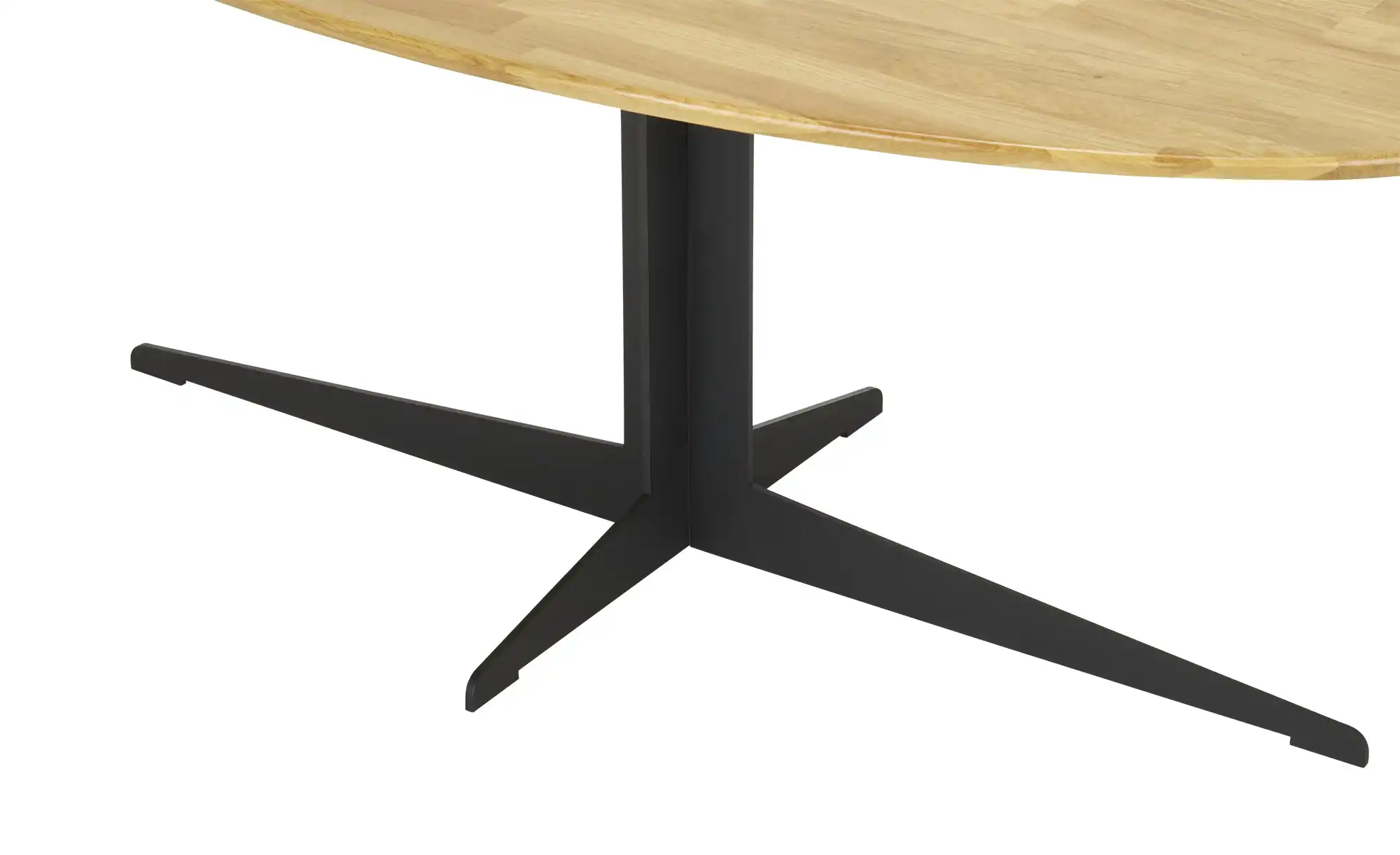 Ovaler Couchtisch Eichetischplatte Vulcano