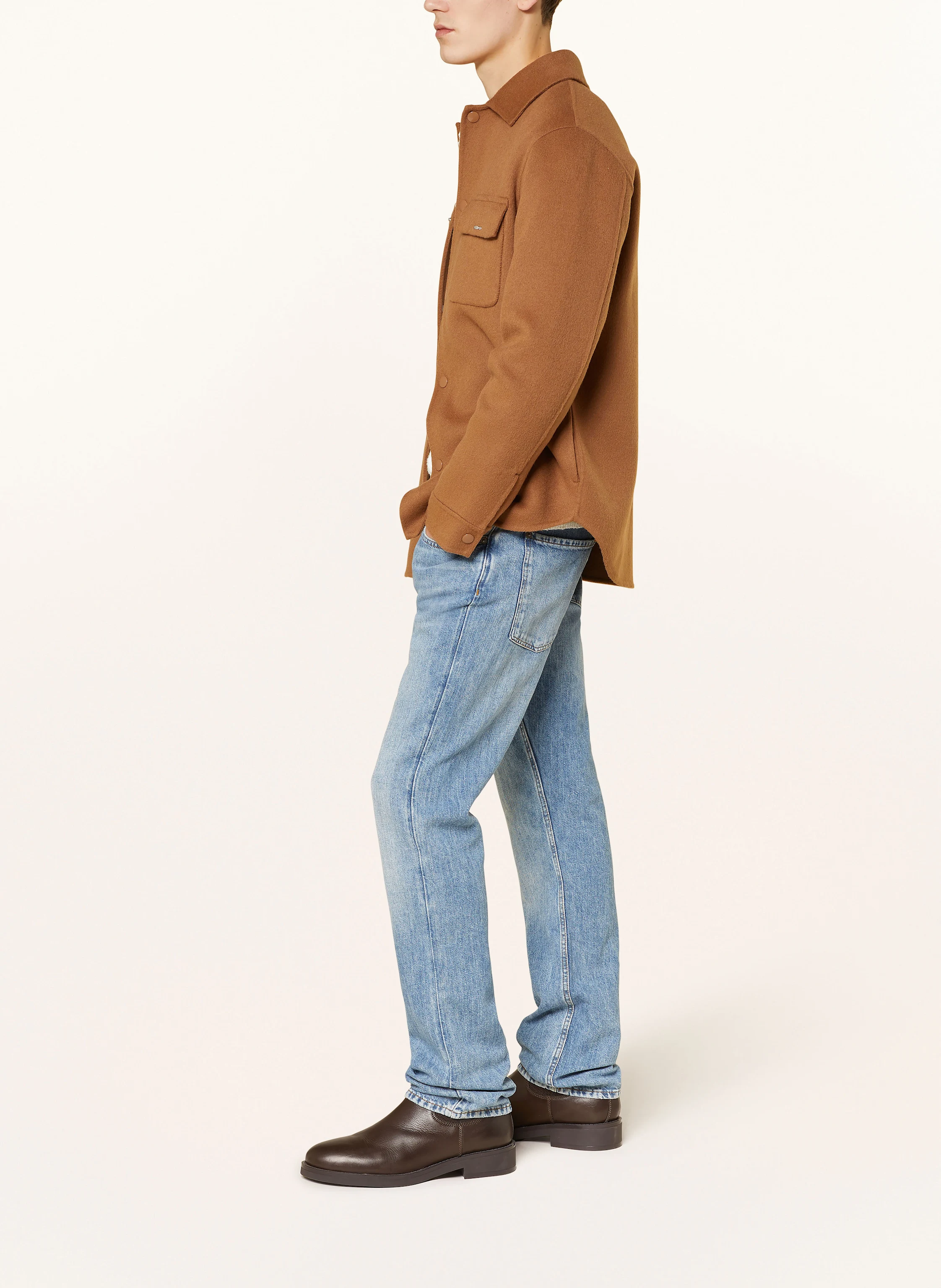 7 for all mankind Jeans THE STRAIGHT STATION Straight Fit mit Leinen