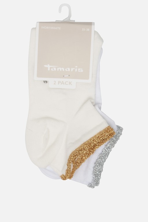 Tamaris Mesh Sokken 2-pack beige Textiel