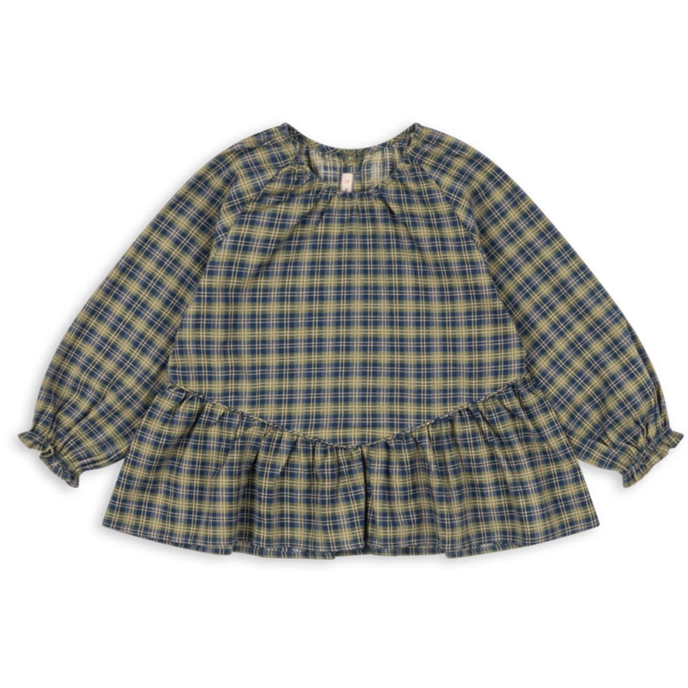Køb Konges Sløjd Laurel Blue Check Terre Bluse GOTS