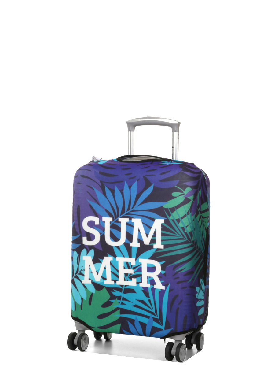 Housse de valise Periea Green and Blue Palm Leaves S