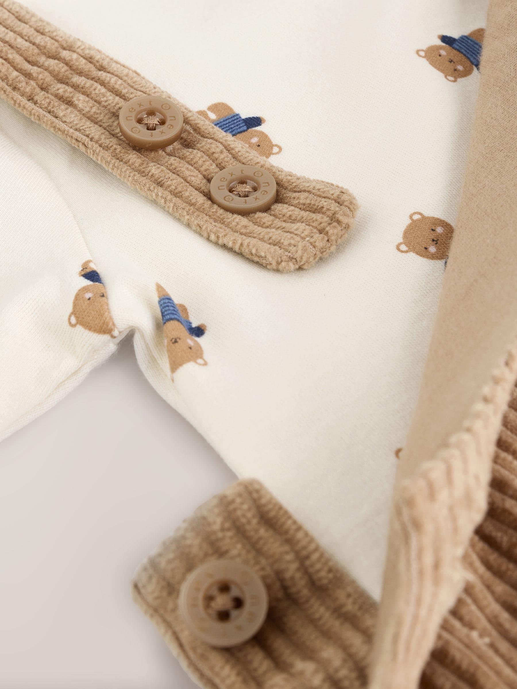 Bruin met bruine beer - Babyset van tuinbroek en rompertje (0mnd-2jr)