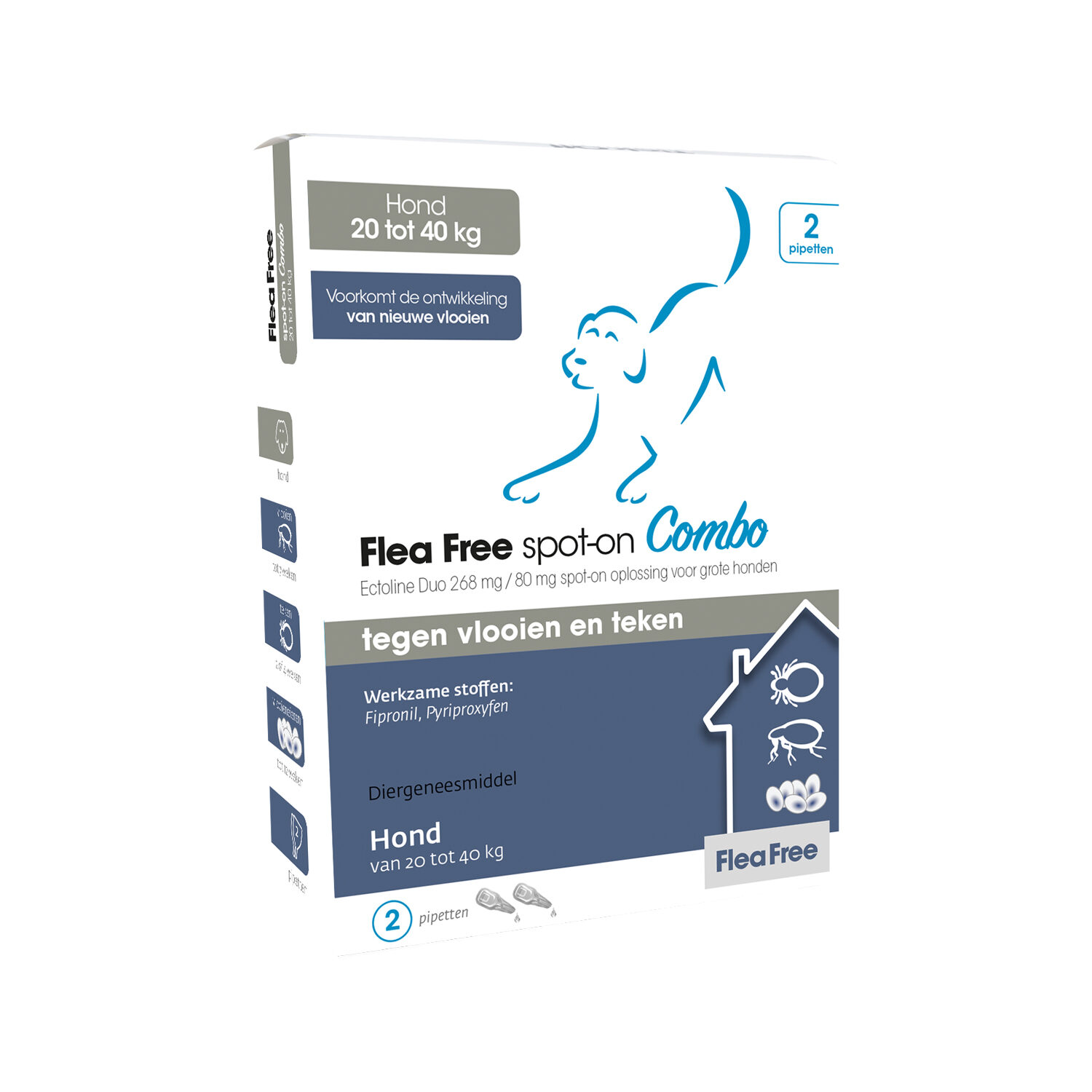 Flea Free spot-on Combo Hond