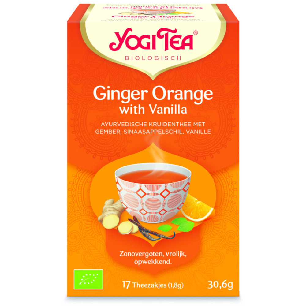 Yogi tea Ginger, Orange, Vanilla Biologisch17 stuks