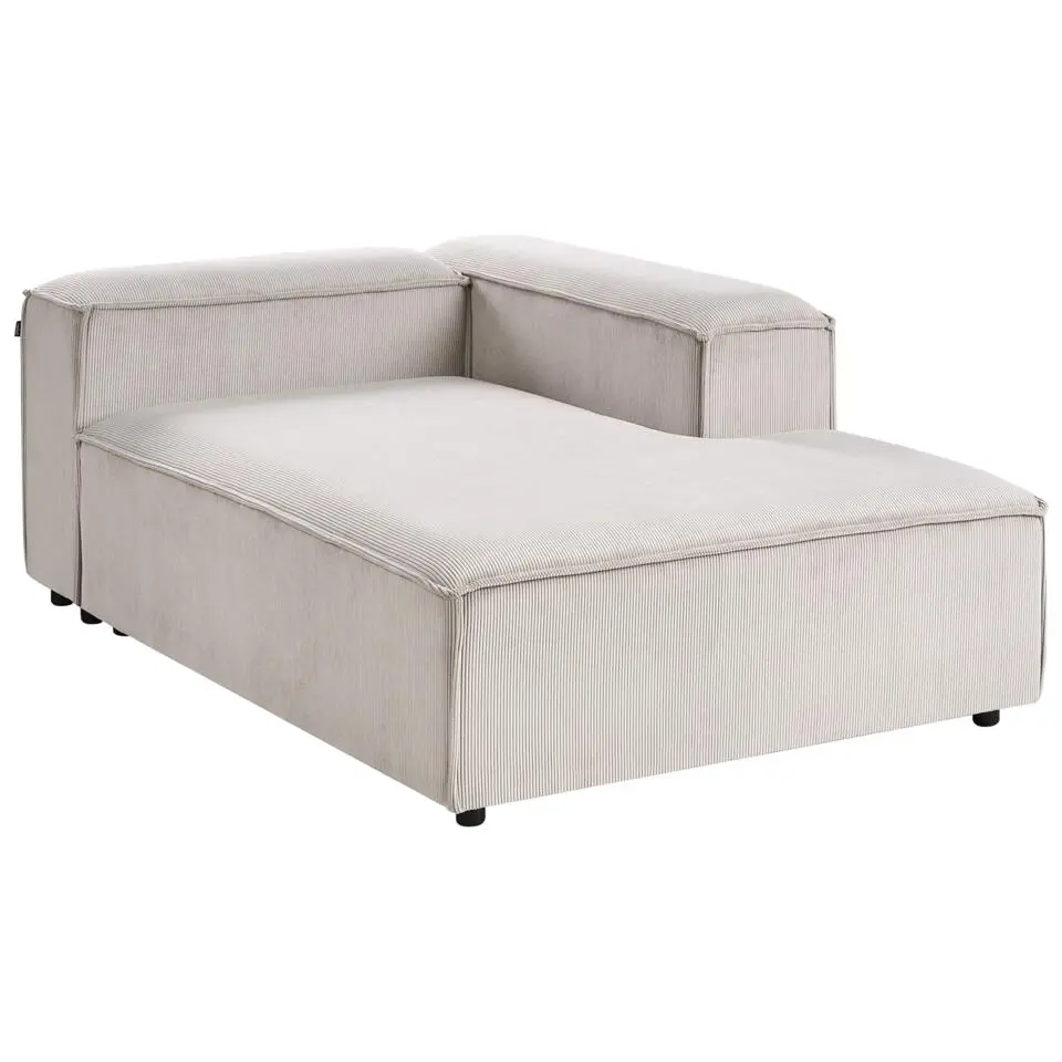 ARDAL - Chaise longue - Taupe - Linkszijdig - Corduroy