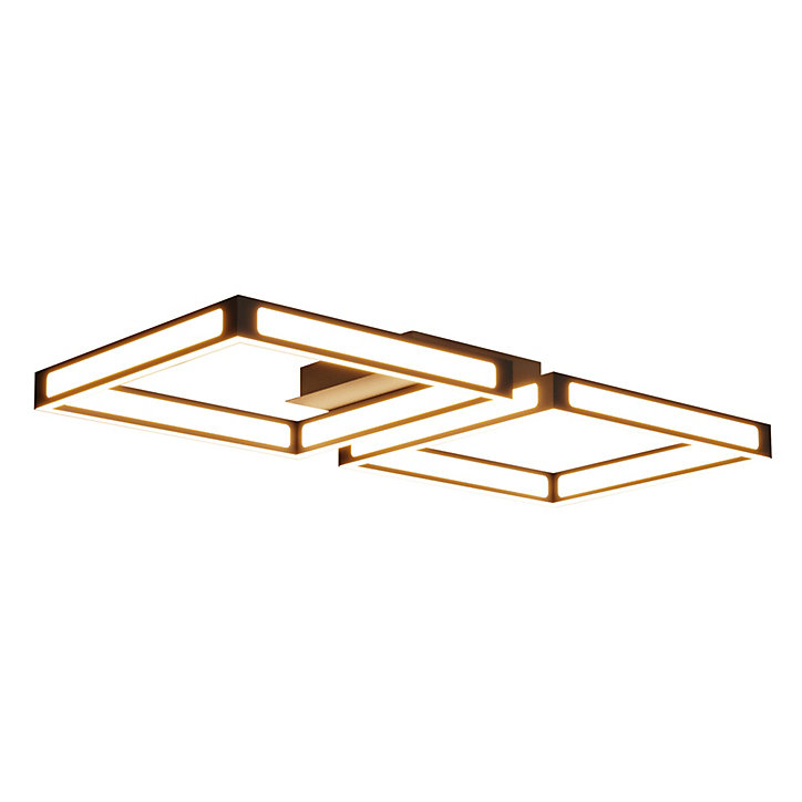 Plafonnier LED intégrée Altaflor IP20 3040lm 24W L.65 x l.30x H.7 cm Eglo noir