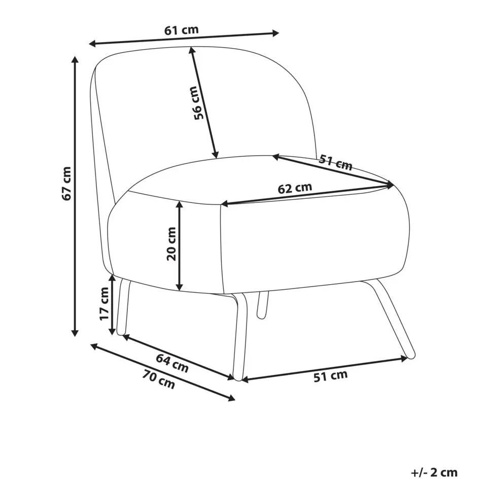 KUMLA - Fauteuil - Gebroken wit - Bouclé