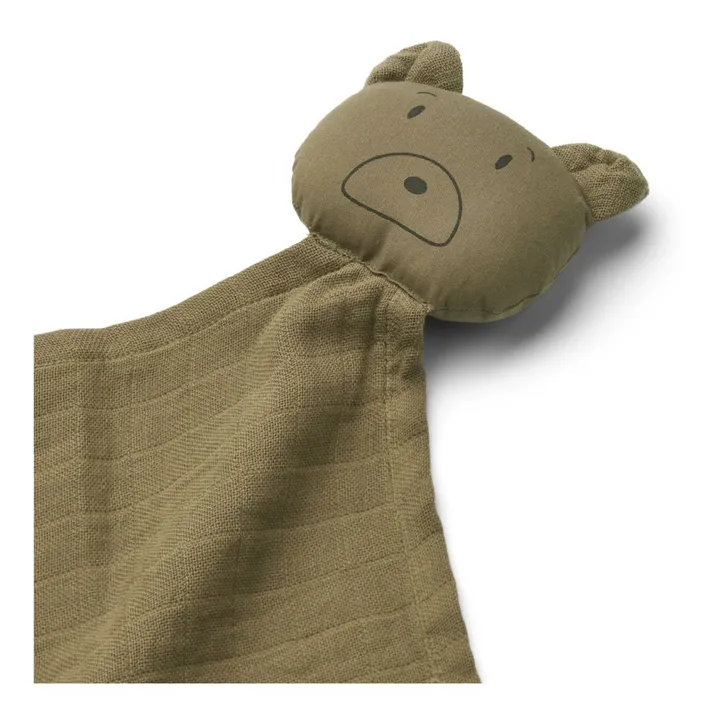 Liewood Doudou lange Robbie en coton bio | Vert kaki