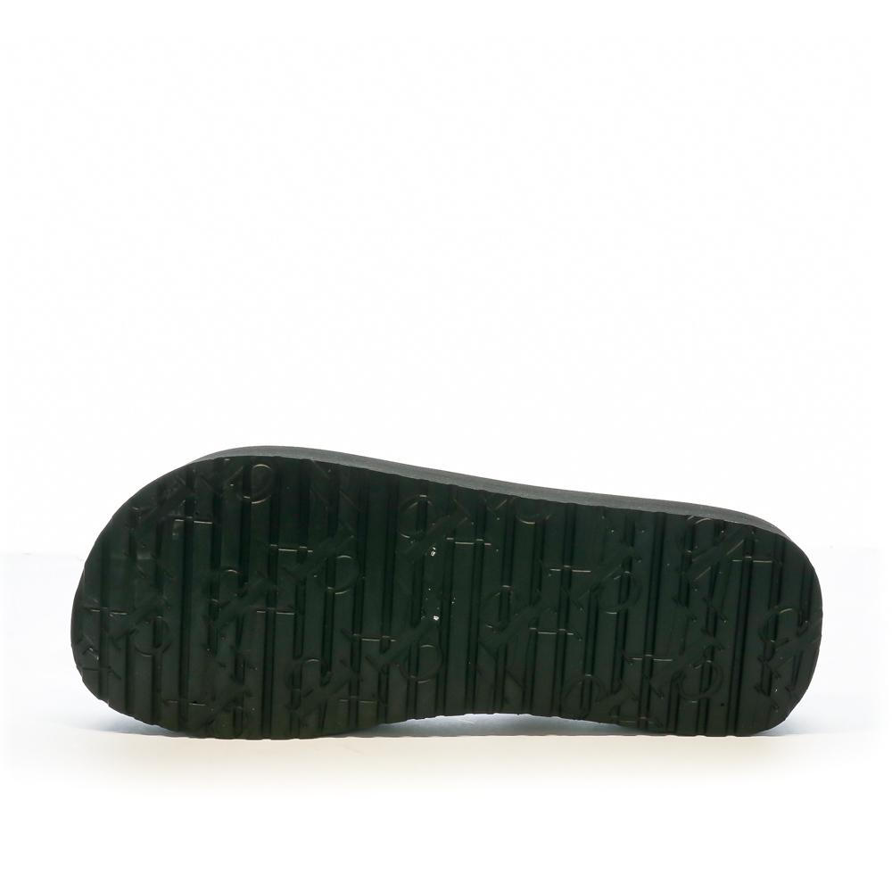 Calvin Klein Jeans Tongs Compensée Blanc/Noir Femme Calvin Klein Jeans Beach Sandal