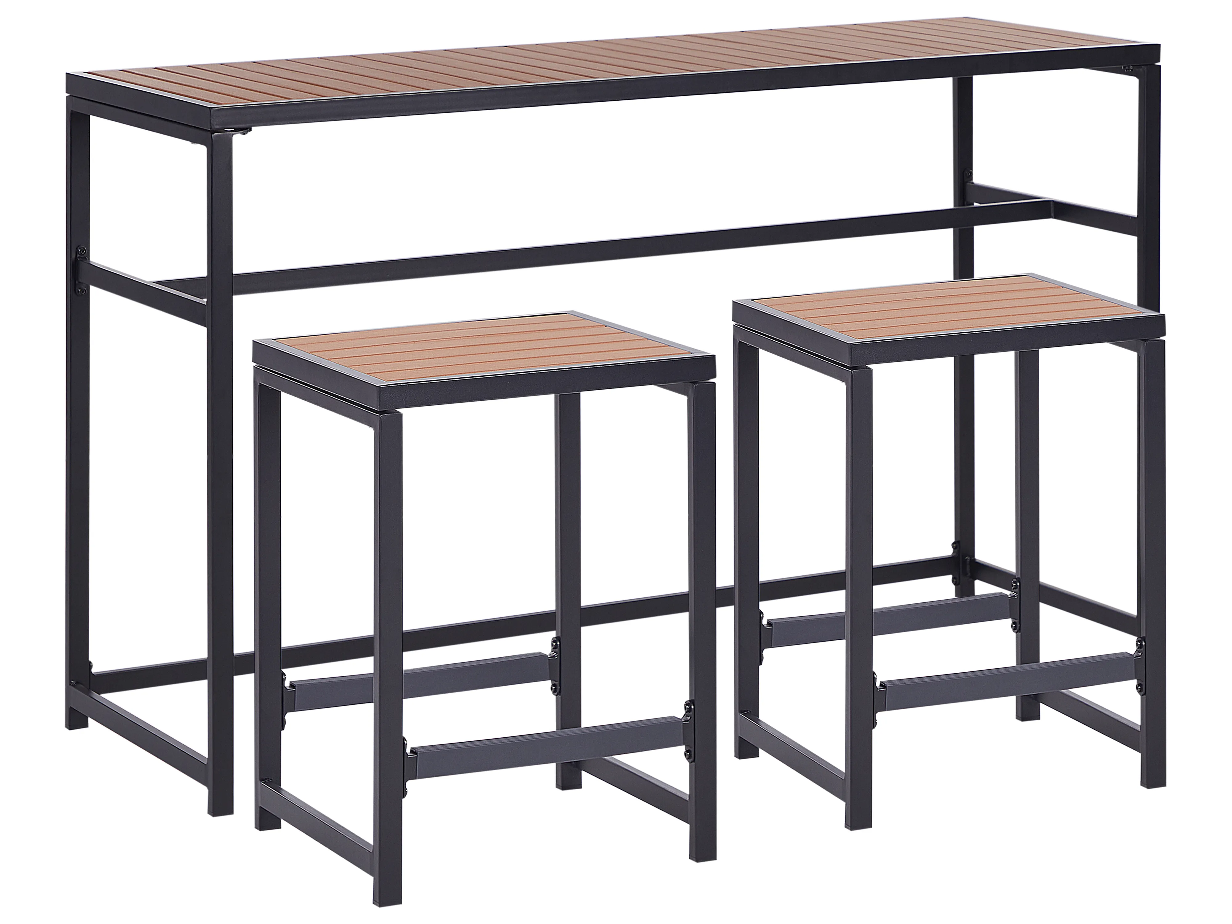Tuin barset 2-zits AVETRANA Metaal Bruin/zwart