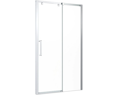 form&style schuifdeur MODENA 100 cm profiel chroom helder glas vuilafstotende glascoating deurscharnier rechts