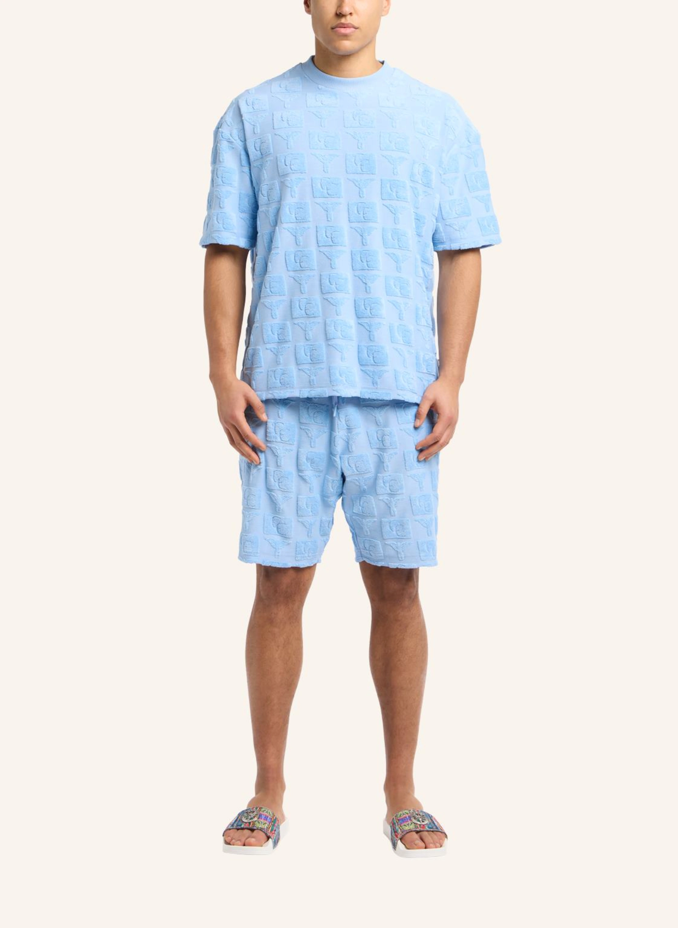 CARLO COLUCCI Oversize T-Shirt mit Frotteeinsätzen EBNICHER