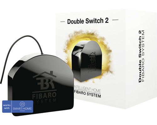 Fibaro Dubbele Schakelaar 2 Relais met Repeaterfunctie - Compatibel met SMART HOME van hornbach
