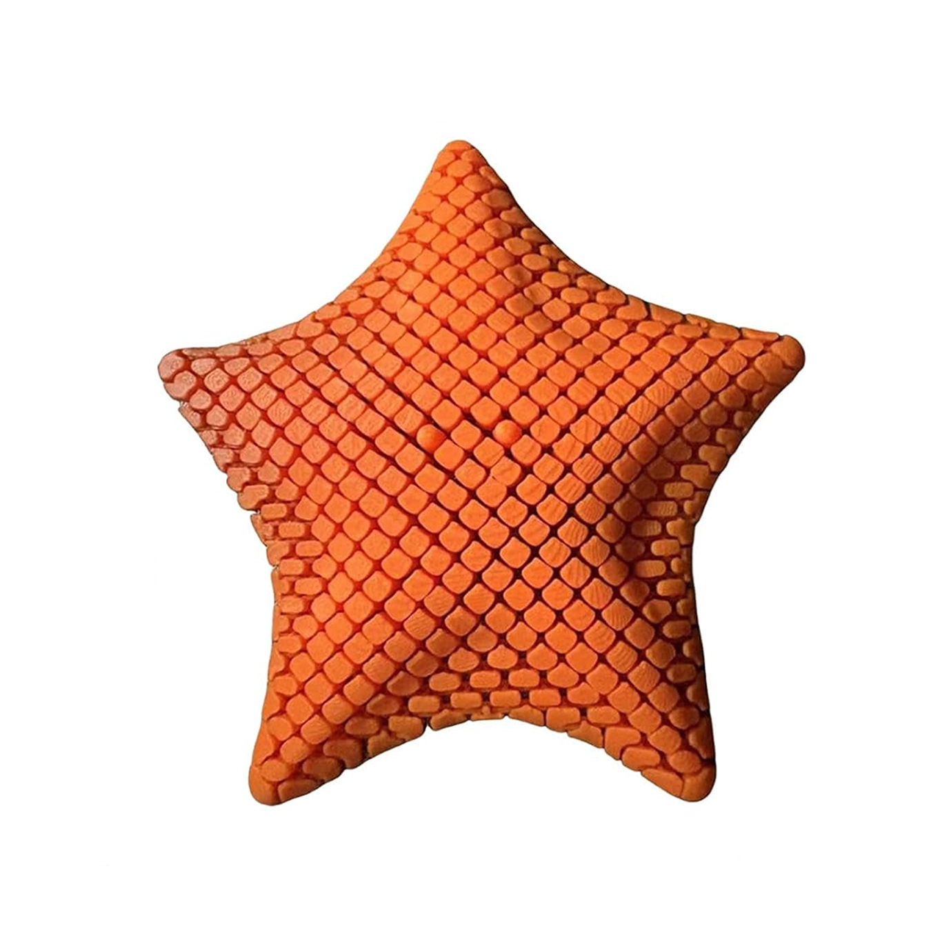 (17cm) Anti Stress 3D Druck Seestern Spielzeug Flexibles Glieder Tier Modell Fidget Spiel - Orange