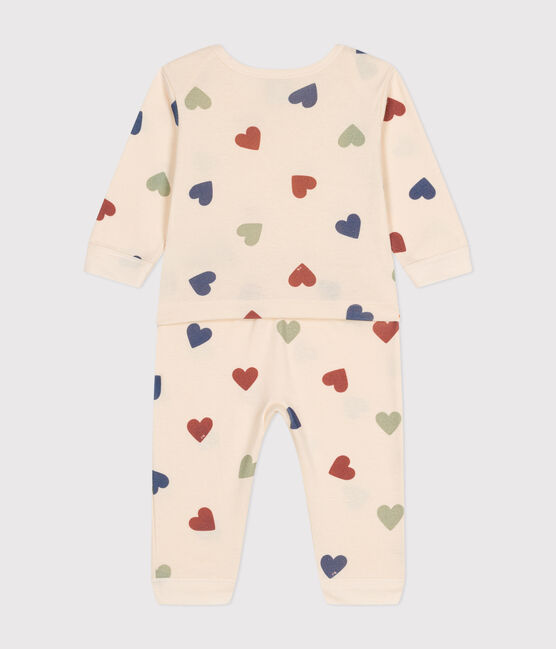 Pyjama cœurs sans pieds en coton bébé