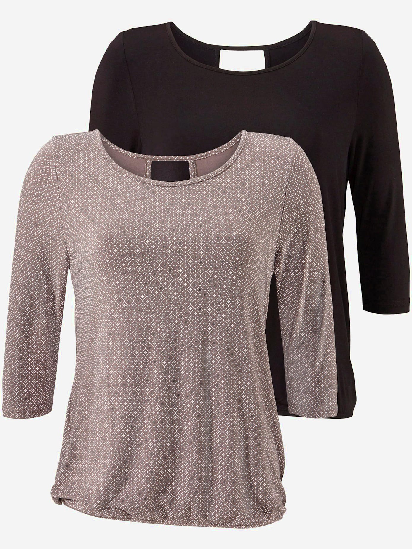T-shirt à manches 3/4 lot de 2 t-shirts lascana
