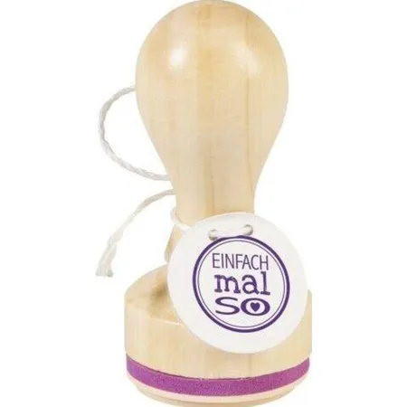 Knorr Prandell Stempel aus Holz, rund Motivgröße circa Durchmesser 3,2 cm, Motiv Einfach mal so