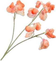 Silk-Ka kunstbloem Lathyrus oranje 66 cm