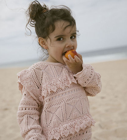 Lil' Atelier Bluse - NmfDamia - Strick - Peach Peitsche m. Lochm