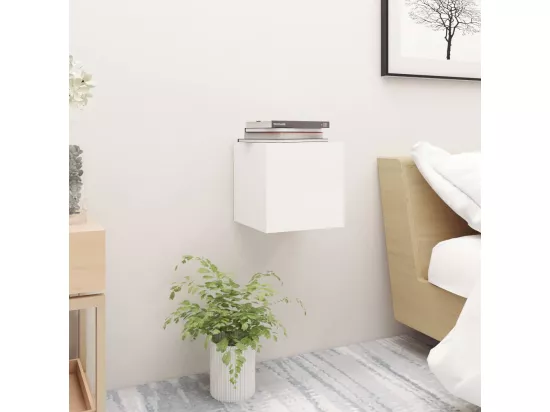 Tables de chevet suspendu 2 pcs Blanc 30,5x30x30