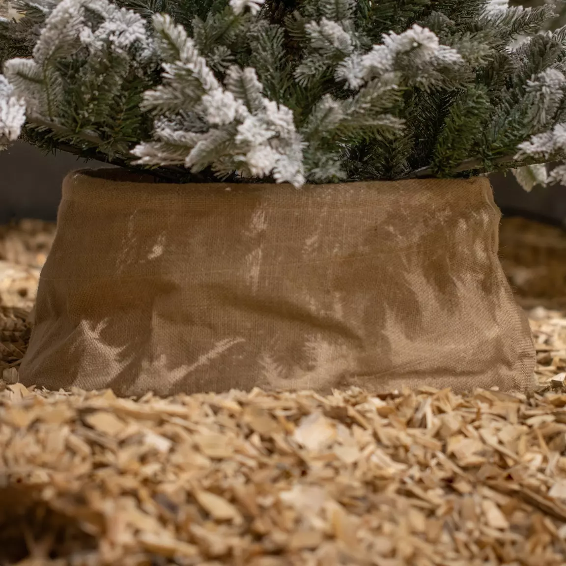 Cache pied de sapin (D57 cm) Jute Naturel