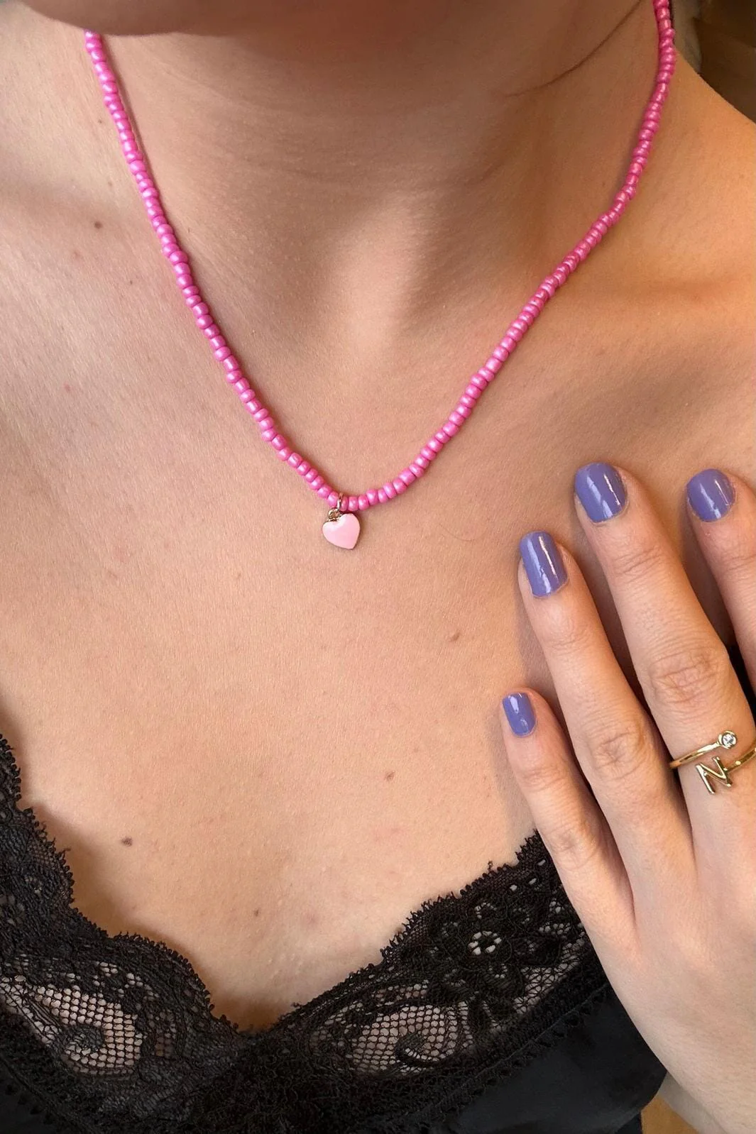 Mellow Moon Sommerhalskæde e pink