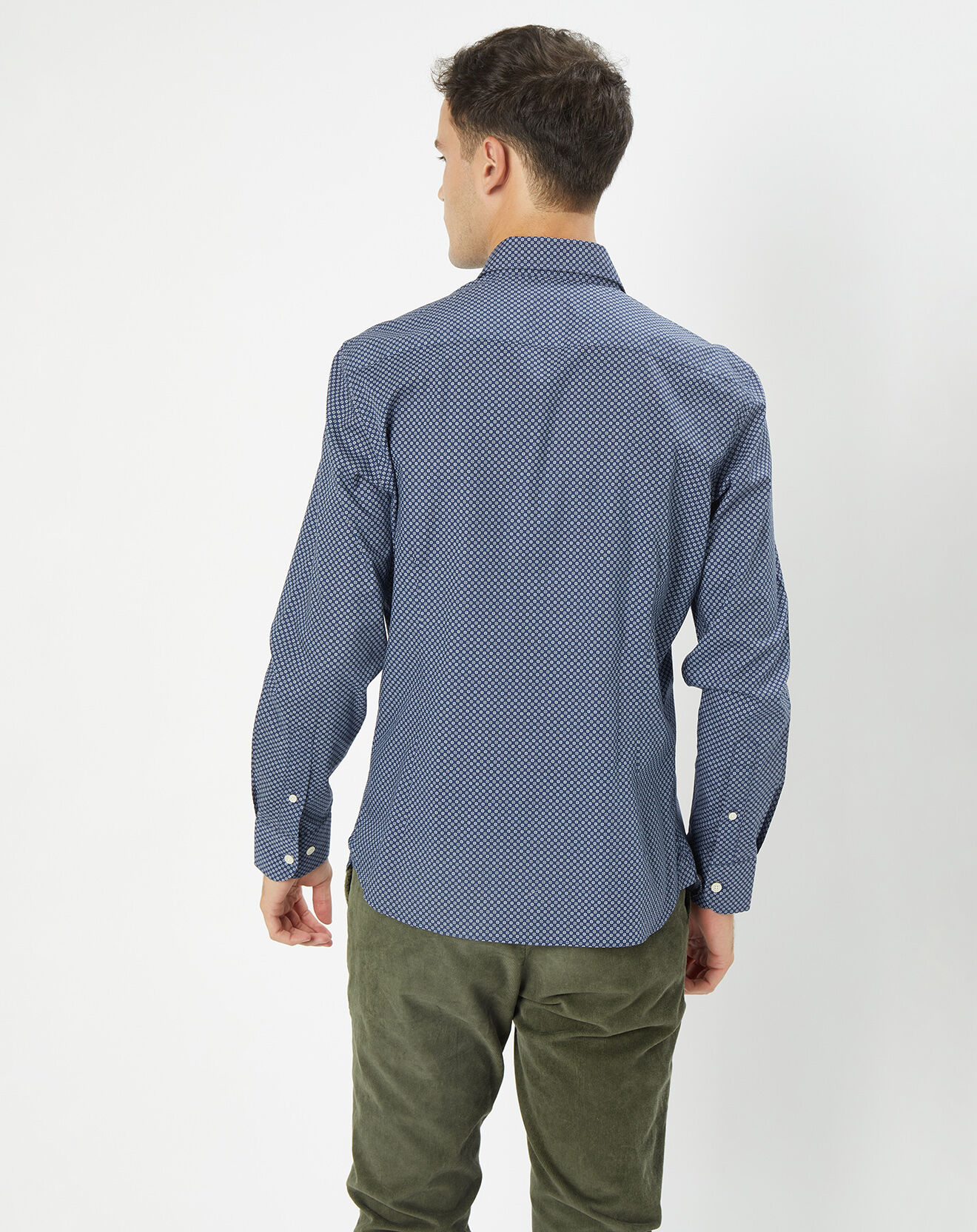 Hackett London Chemise Slim Fit imprimée bleu foncé