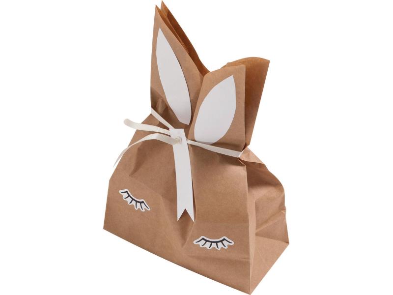 Folia Bastelset Häschen, 9 Stück Papiertüten-Set Häschen
