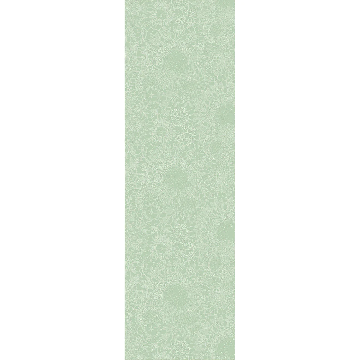 Chemin de table pur coton vert 55X180 Garnier Thiebaut