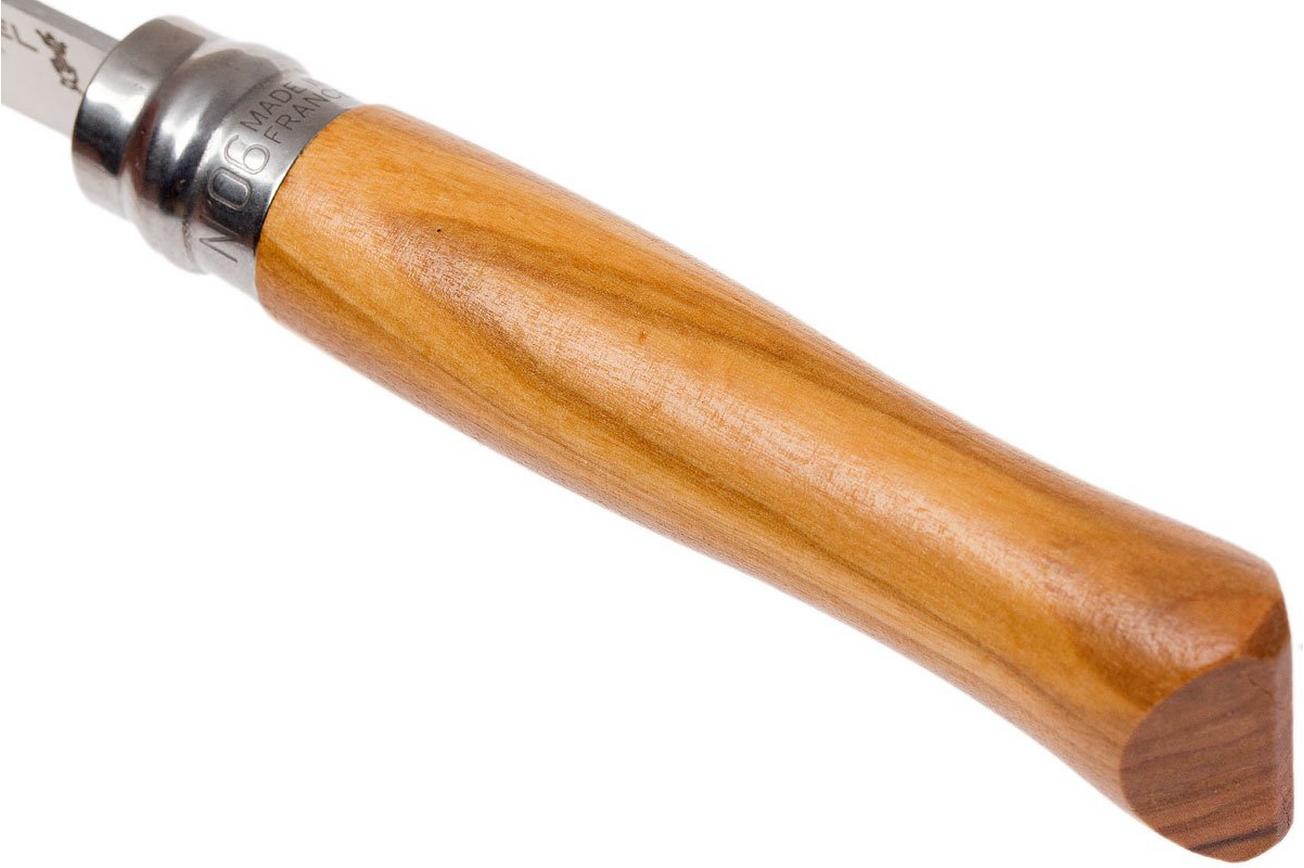 Opinel zakmes No. 6 Luxury Range, RVS, olijfhout