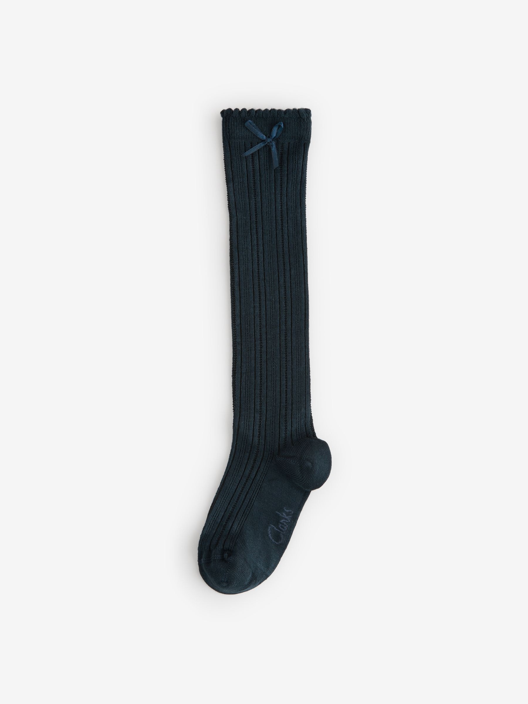 Marineblauw - Clarks Knee High School Socks 2 Pack