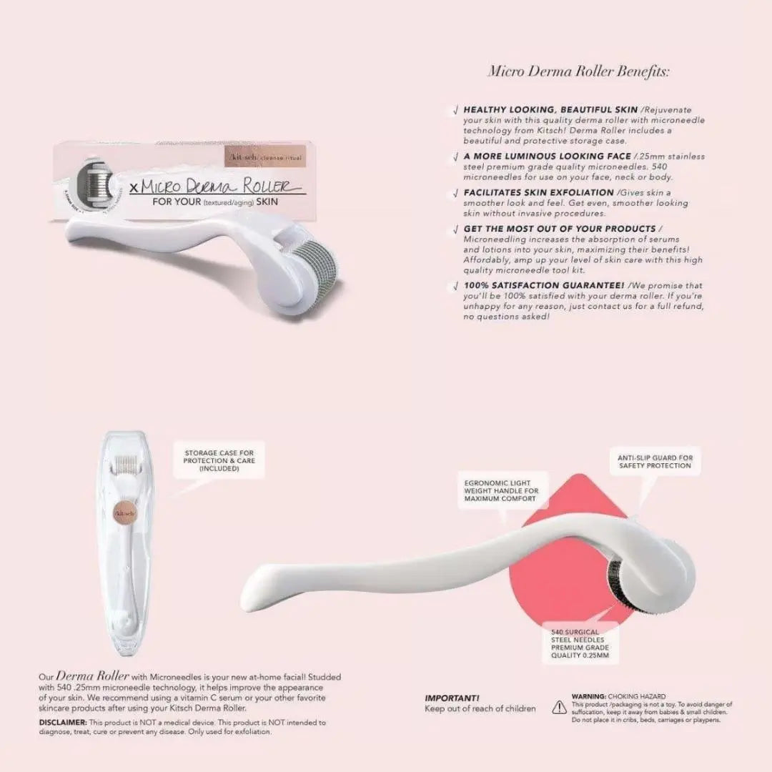 Recycled Plastic Micro Derma Roller White