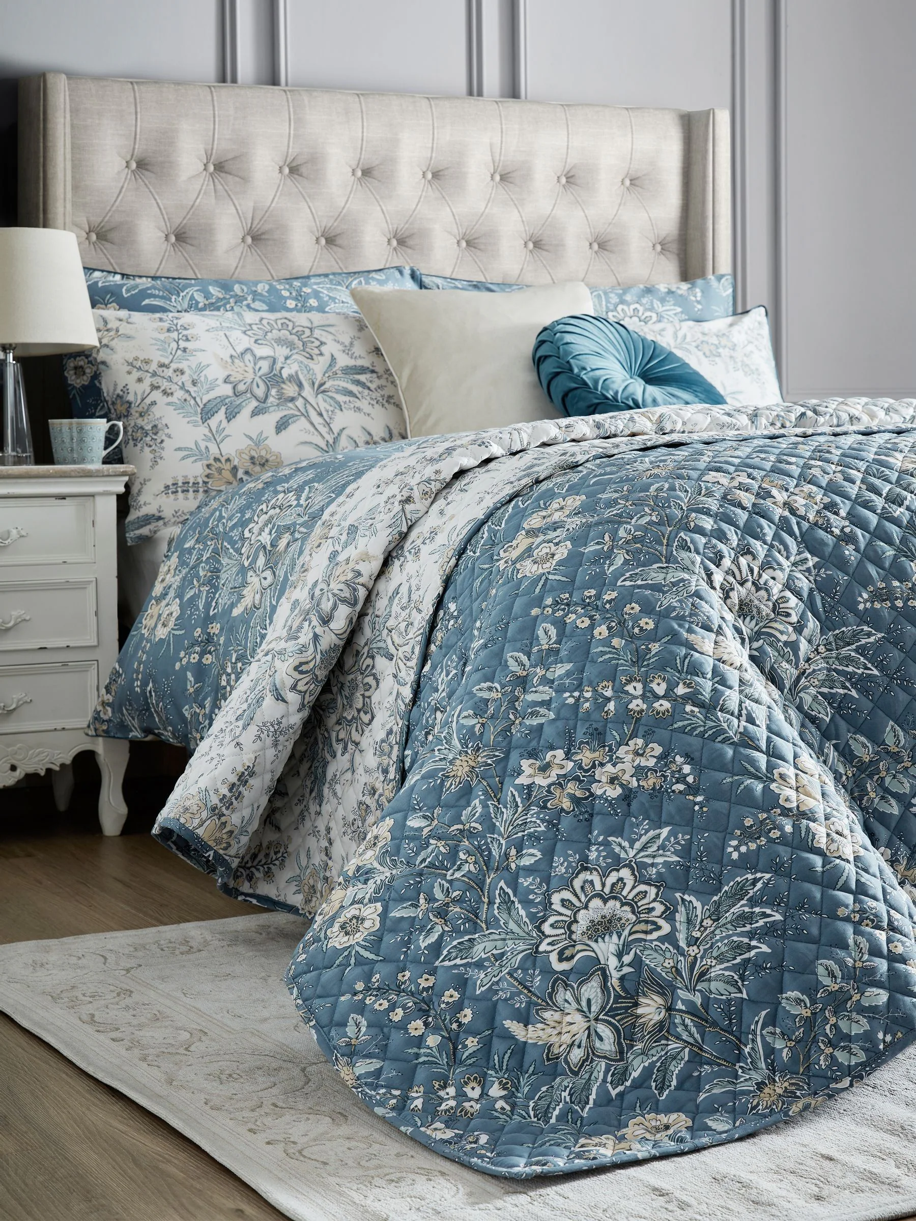 Laura Ashley Marlbrook doorgestikte bedsprei