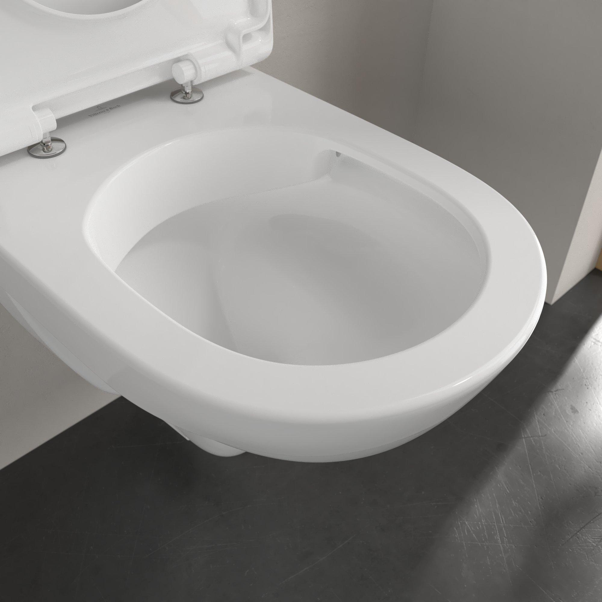 Villeroy & Boch O.novo compact randloos toilet CeramicPlus met softclose zitting wit glans