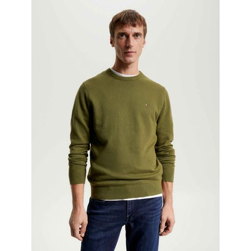 Tommy Hilfiger Pima Pullover, Grøn, M