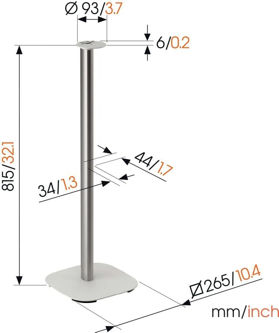 Vogel's SFS 4113 Blanc (la pièce) Pieds pour enceintes